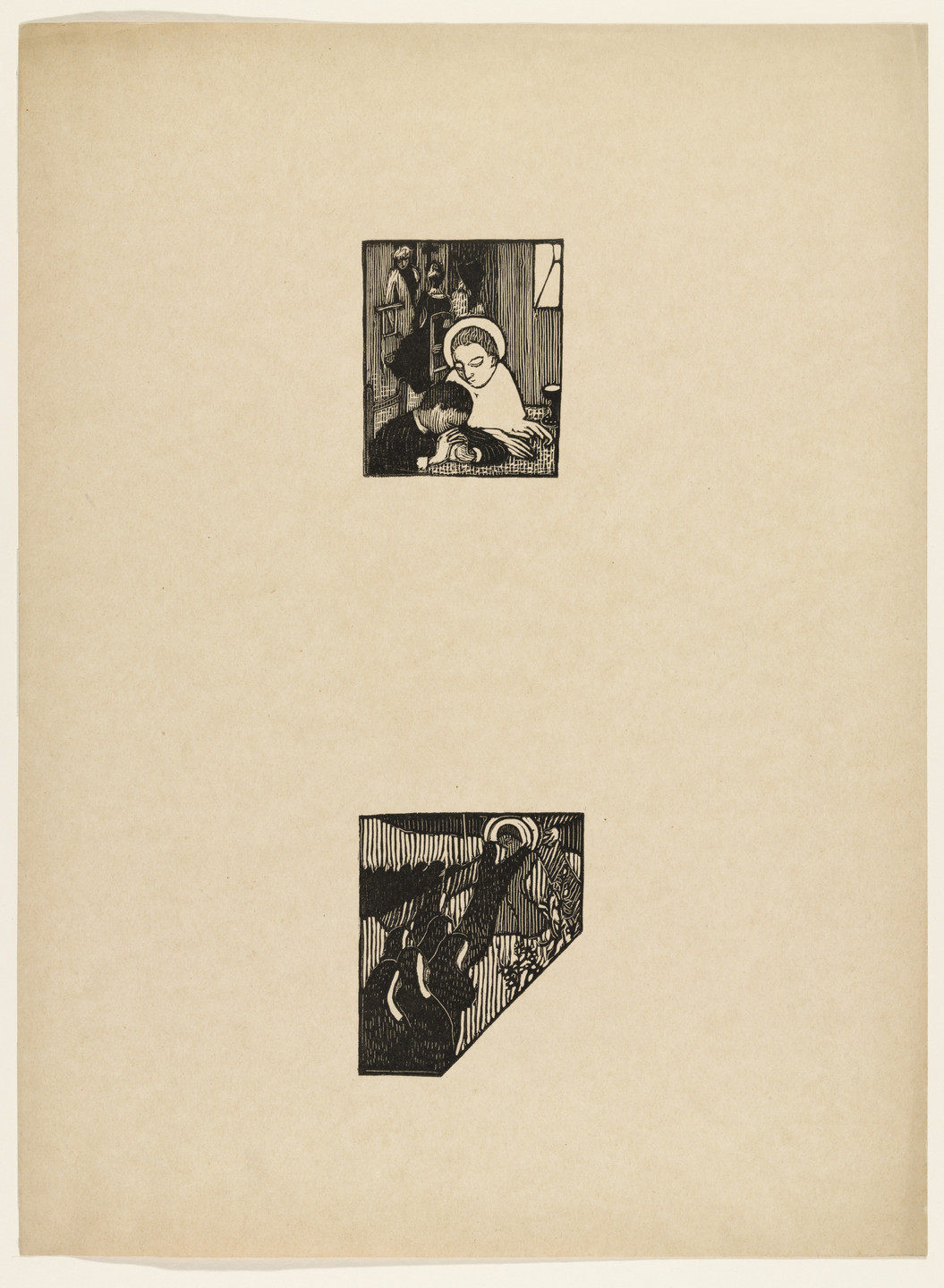 Maurice Denis. Sheet of woodcuts from L&#39;Epreuve. (1895)
