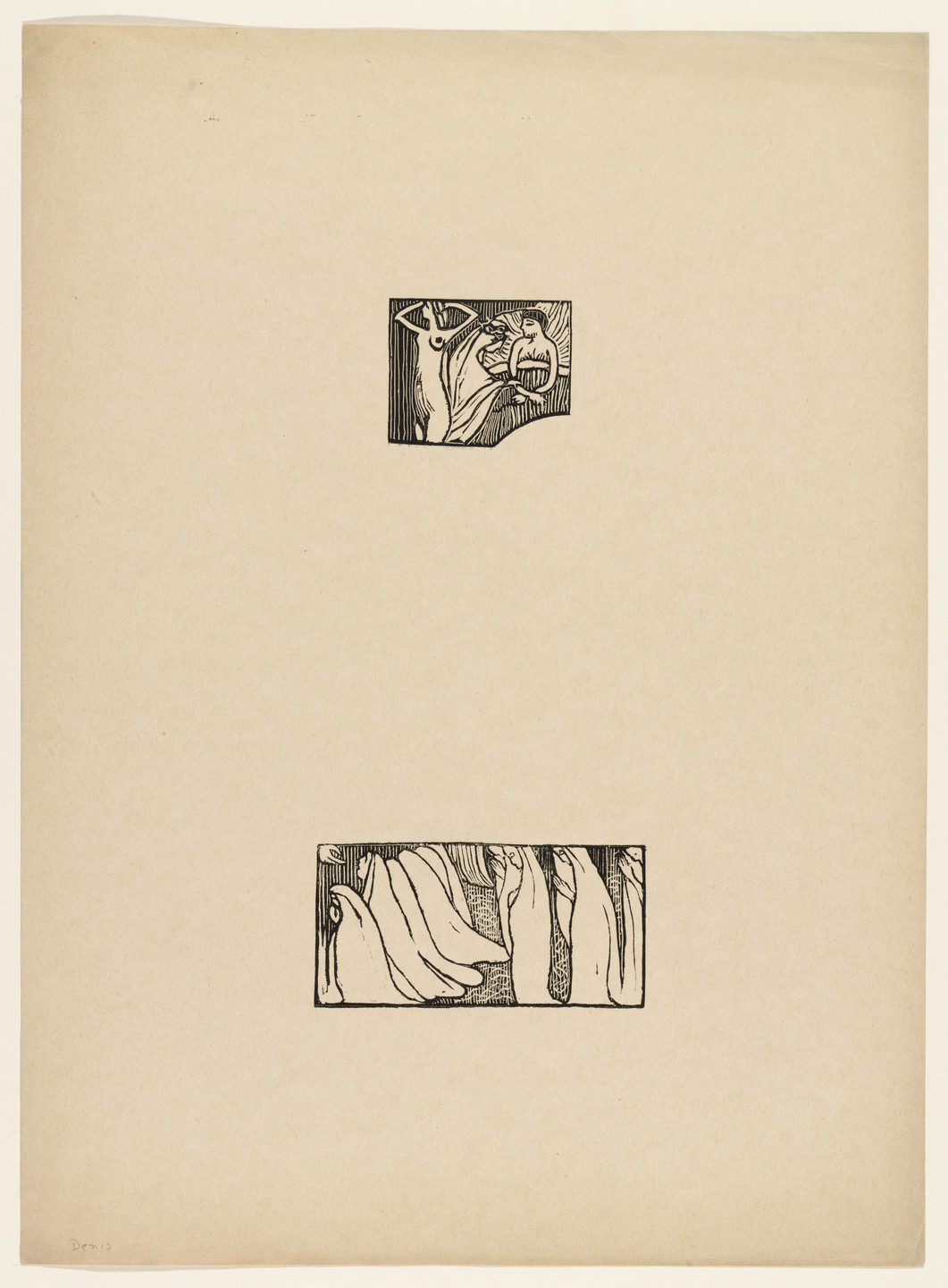 Maurice Denis. Sheet of woodcuts from L&#39;Epreuve. (1891)