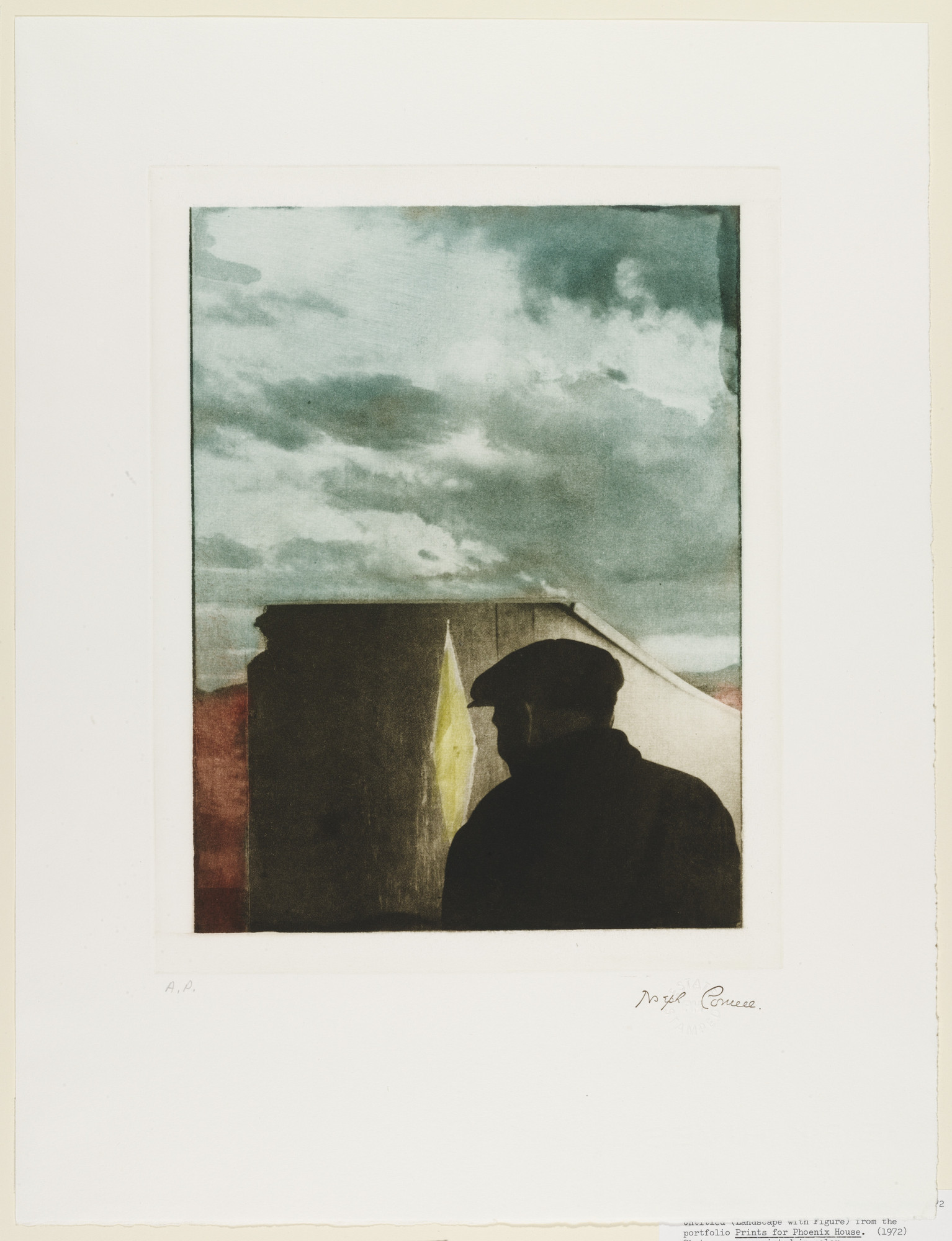 Joseph Cornell. Untitled (Landscape with Figure) from Prints for Phoenix House