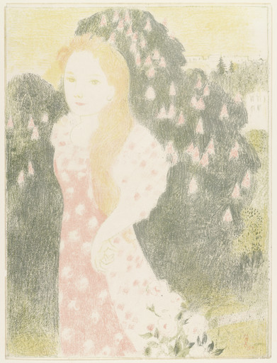 Maurice Denis. Dusk has the Sweetness of an Old Painting (Les Crépuscules ont une douceur d'ancienne peinture)(Plate VI) from the album Love (Amour). 1898, published 1911
