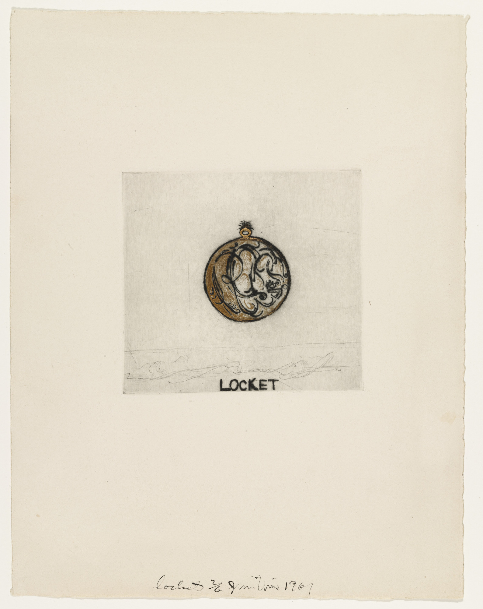 Jim Dine. Locket from These Are Ten Useful Objects Which No One Should Be Without When Traveling