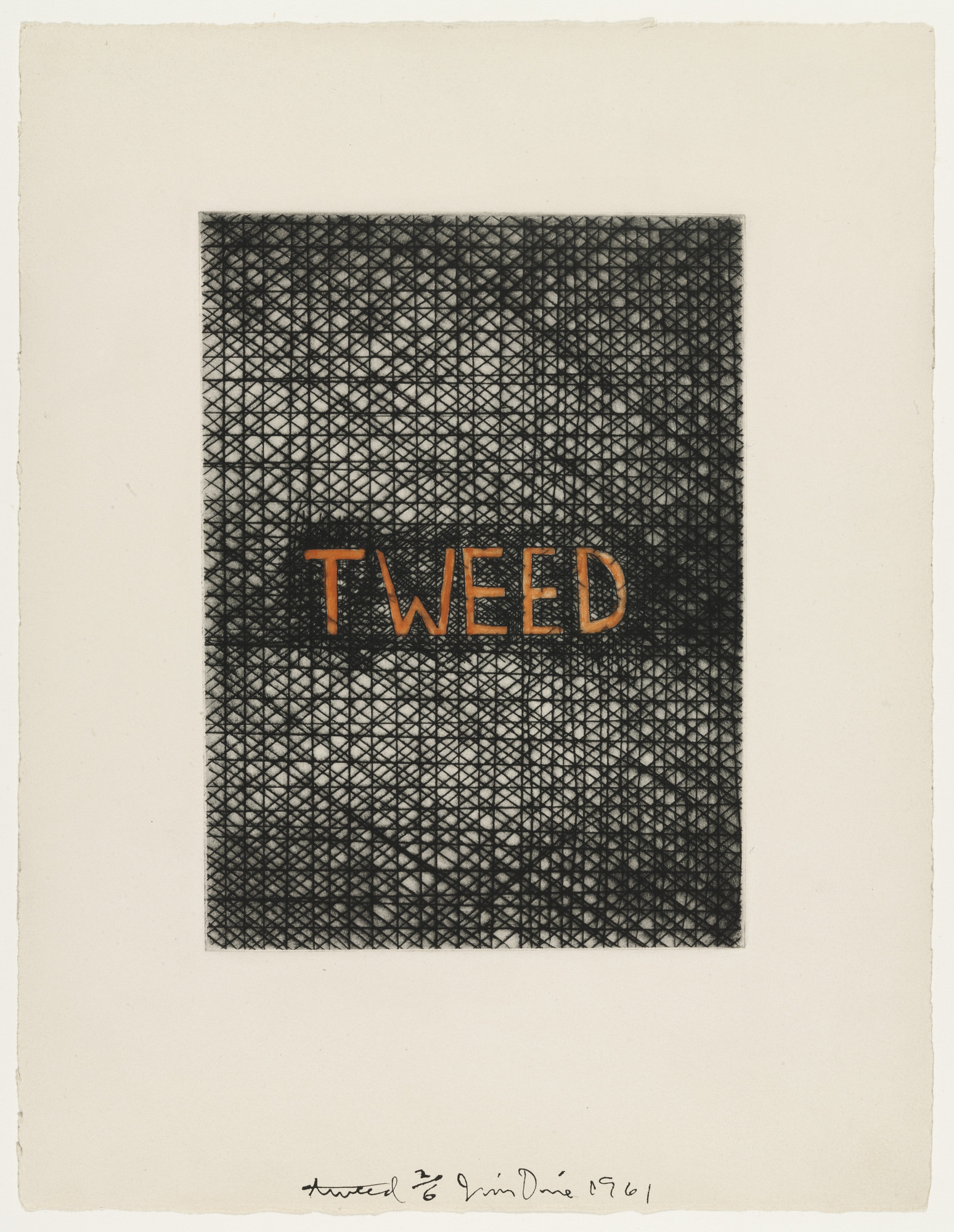 Jim Dine. Tweed from These Are Ten Useful Objects Which No One Should Be Without When Traveling