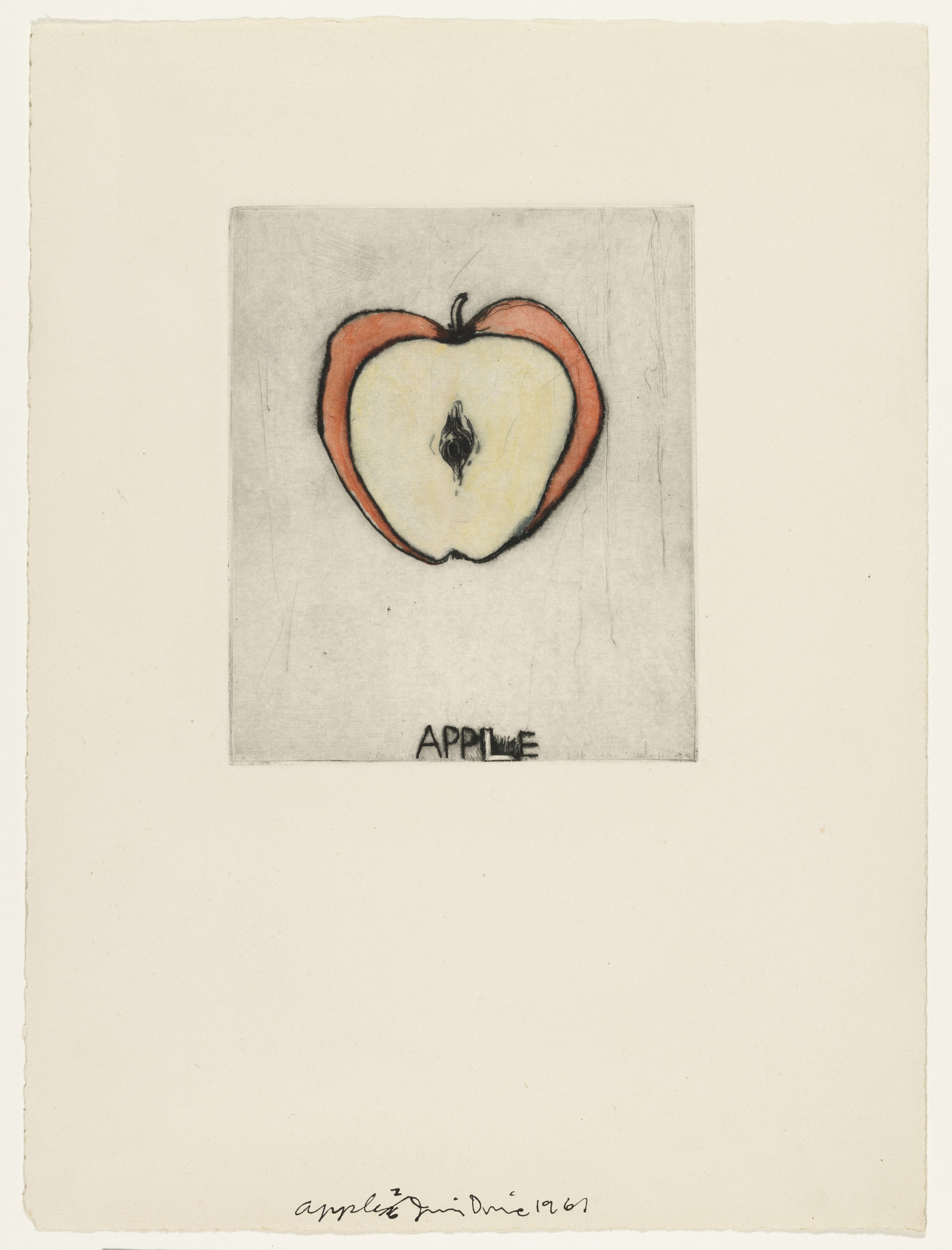 Jim Dine. Apple from These Are Ten Useful Objects Which No One Should Be Without When Traveling