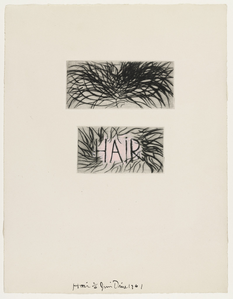 Hair fromThese Are Ten Useful Objects Which No One Should Be Without When Traveling, Jim Dine, 1961