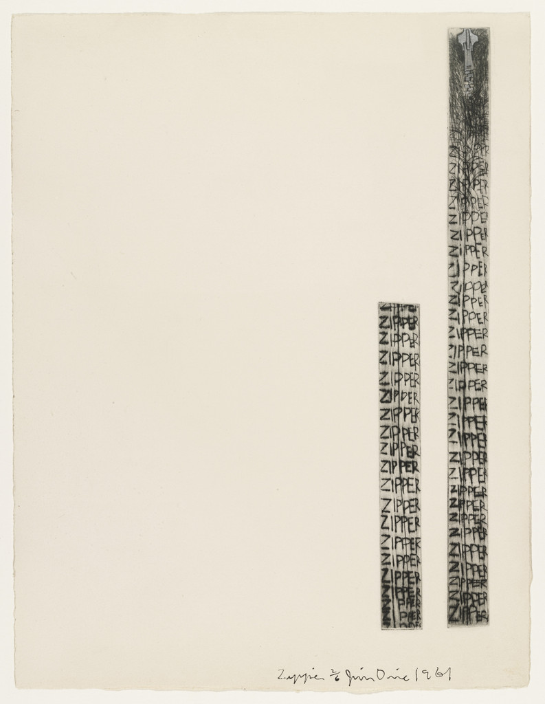 Zipper fromThese Are Ten Useful Objects Which No One Should Be Without When Traveling, Jim Dine, 1961