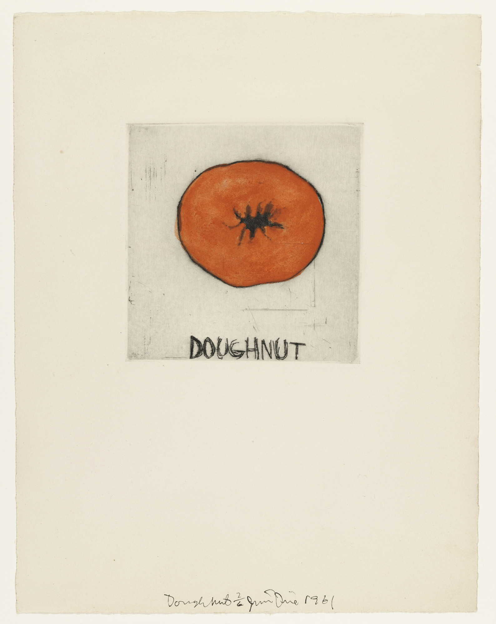 Jim Dine. Doughnut from These Are Ten Useful Objects Which No One Should Be Without When Traveling