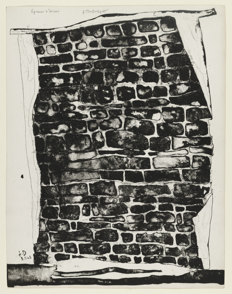 Section of a Sagging Wall (Pan de mur ventru) from the supplementary suite for the book Les Murs by Eugène Guillevic