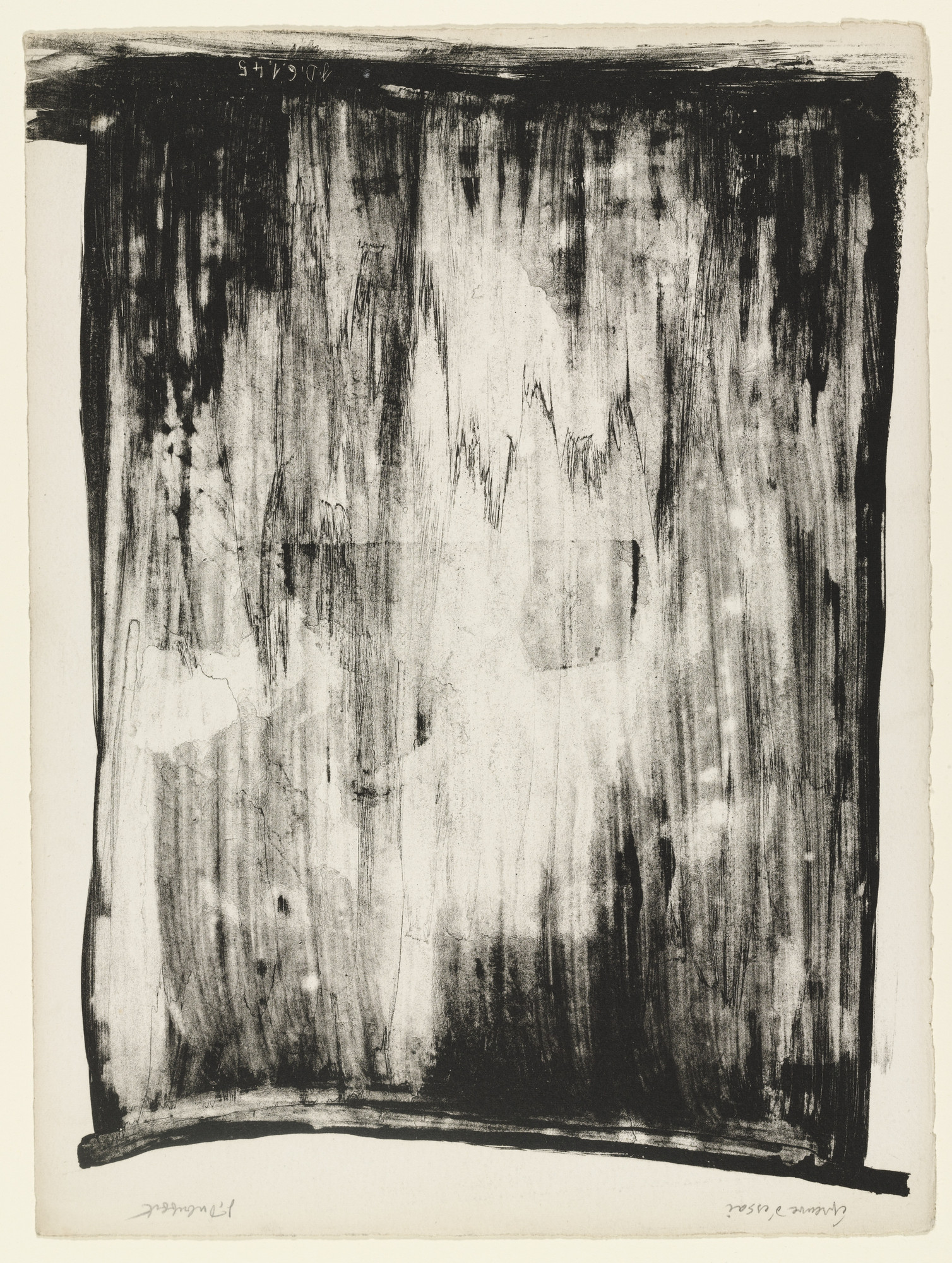 Jean Dubuffet. Misty Wall (Mur embué), rejected plate for the book Les Murs by Eugène Guillevic