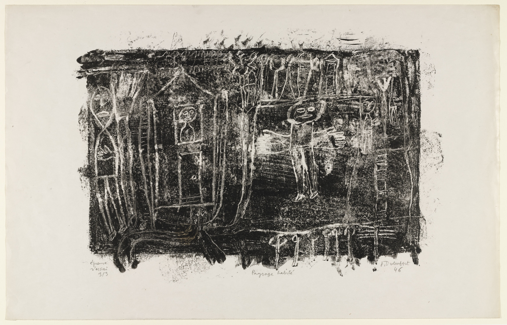 Jean Dubuffet. Inhabited Landscape (Paysage habité)