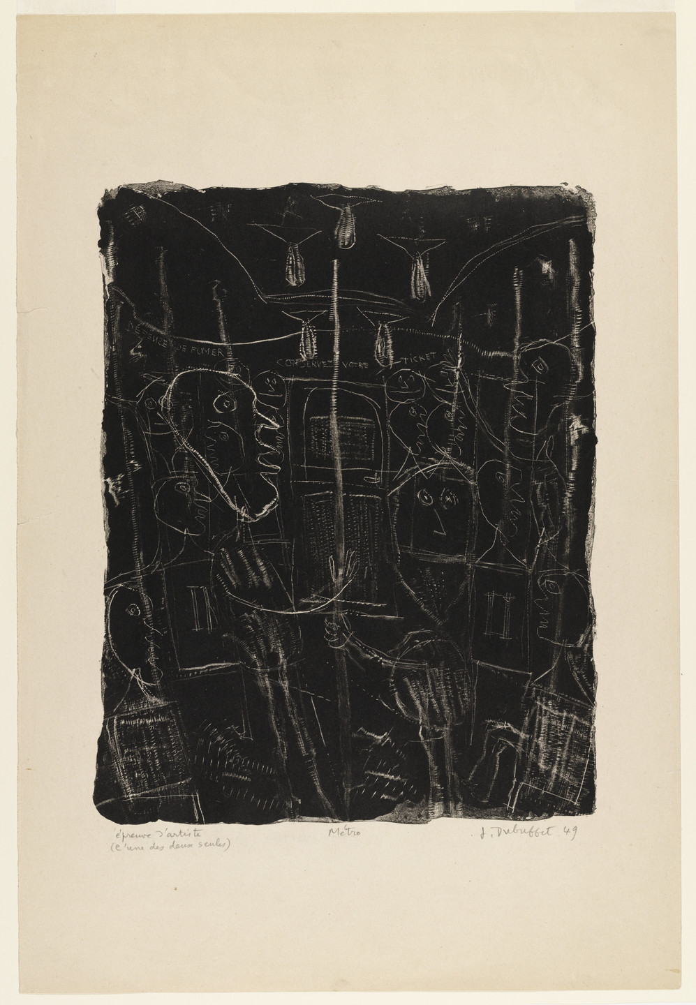 Jean Dubuffet. Subway (Métro). 1949