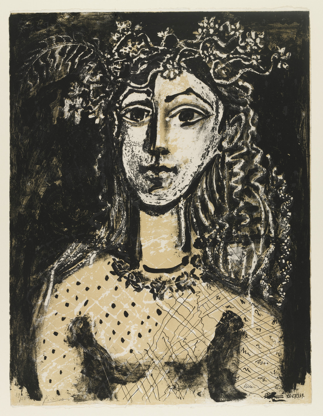 【超お買い得！】 Pablo Fille (Jeune Cranach by Inspired Girl Young Picasso. 絵画