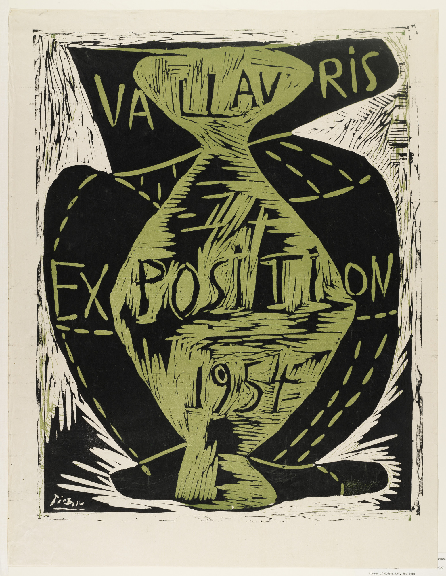 洋書 Picasso a Vallauris Linogravur Pablo Picasso. Exposition Vallauris 1954. (1954) | MoMA