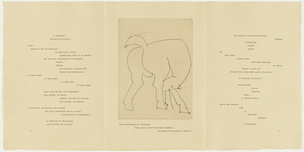 In-text plate (folio 21) from Chevaux de minuit