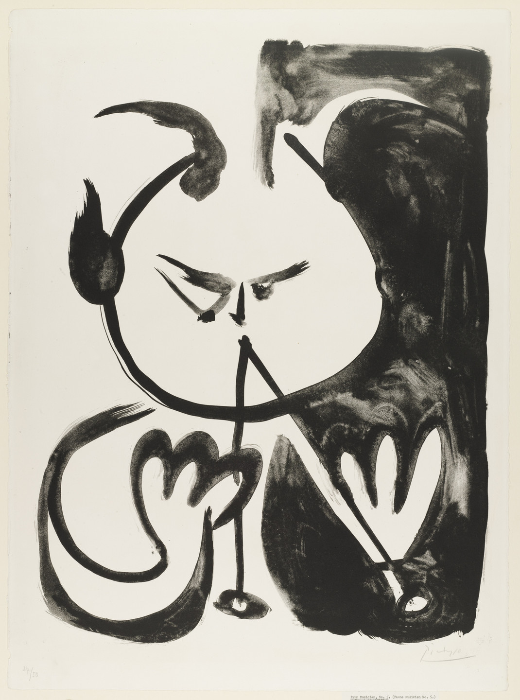 Pablo Picasso. Faun Musician, No. 5. (March 10, 1948)