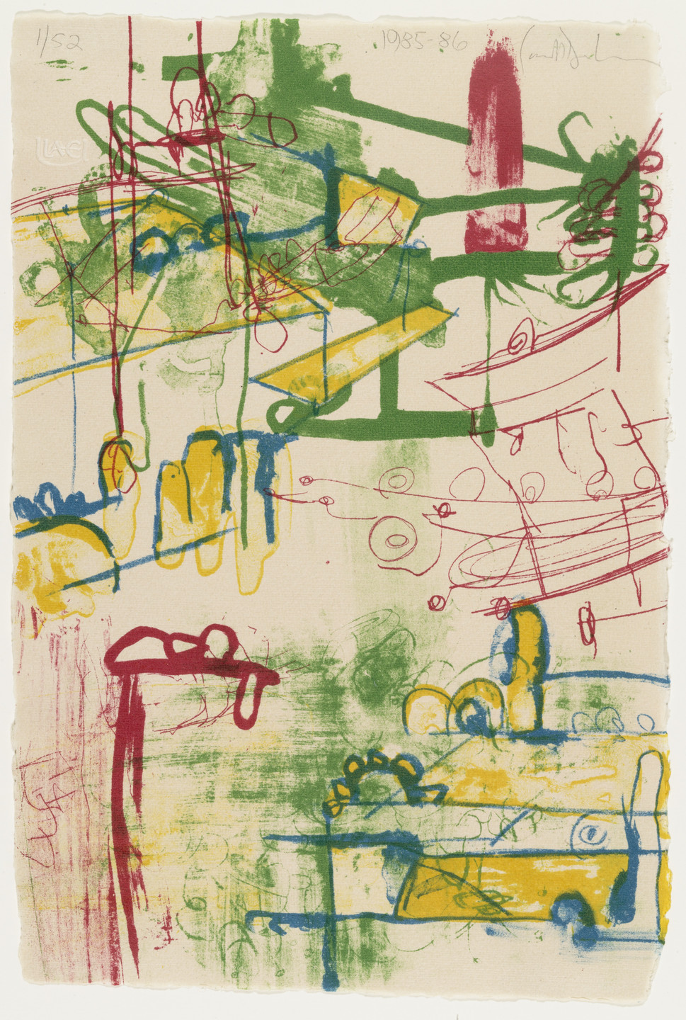 Carroll Dunham. Color Message B. 1985-86