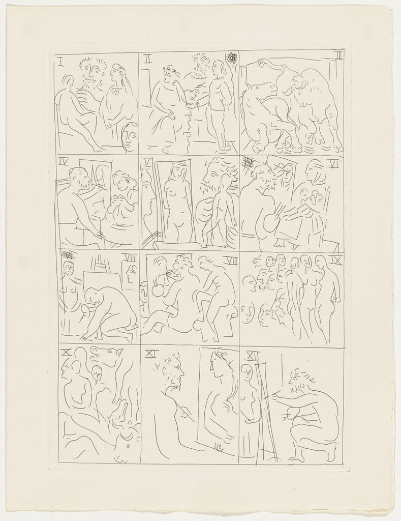 Table of etchings from Le Chef-d'œuvre inconnu
