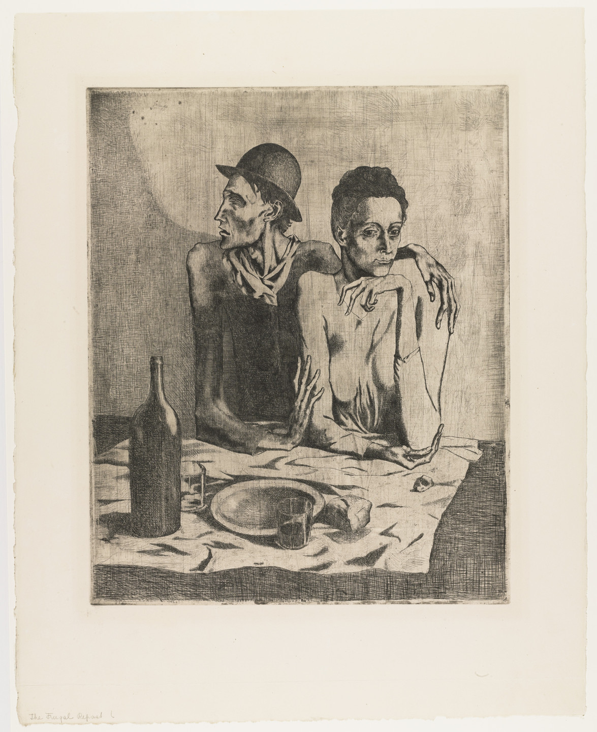 Pablo Picasso. The Frugal Repast (Le Repas frugal) from the Saltimbanques series. 1904, published 1913