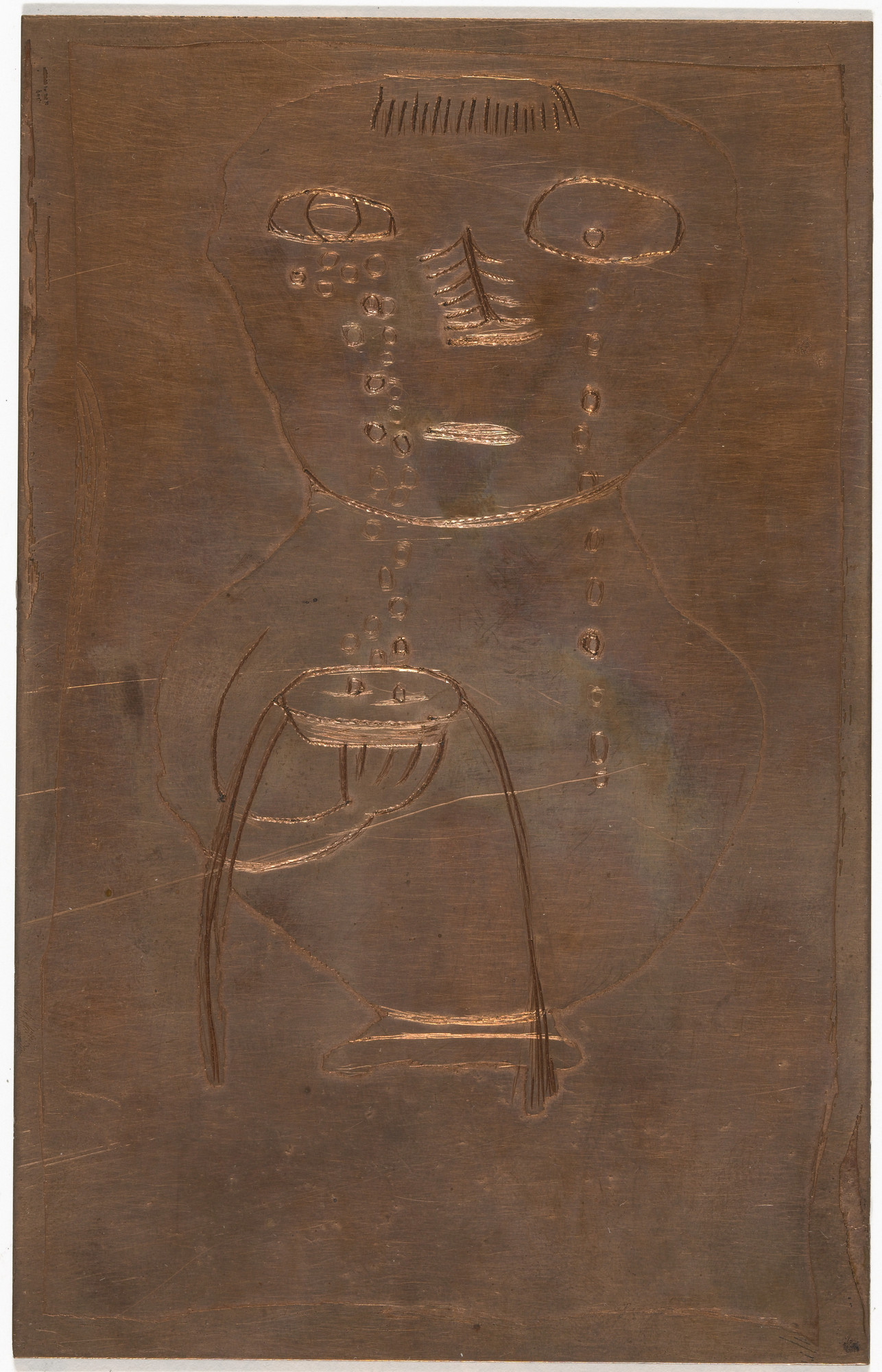 Louise Bourgeois. Untitled (Copper Plate for Vase of Tears)