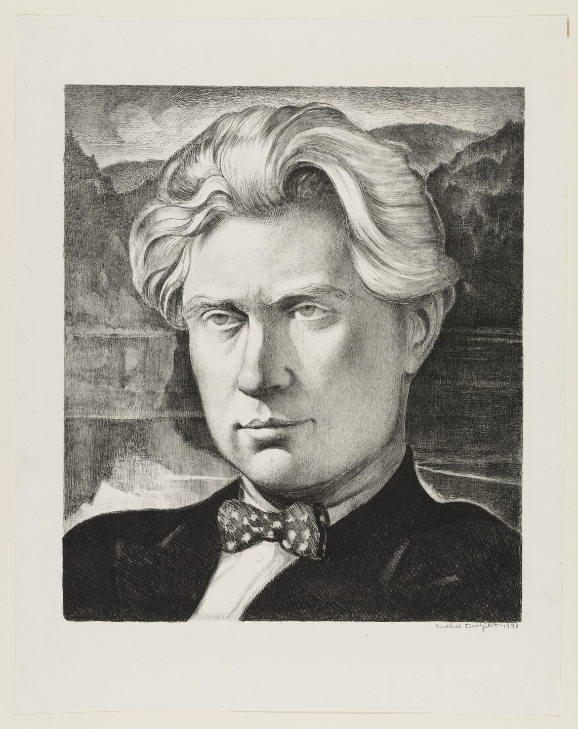 Mabel Dwight. Portrait of Carl Zigrosser. 1930