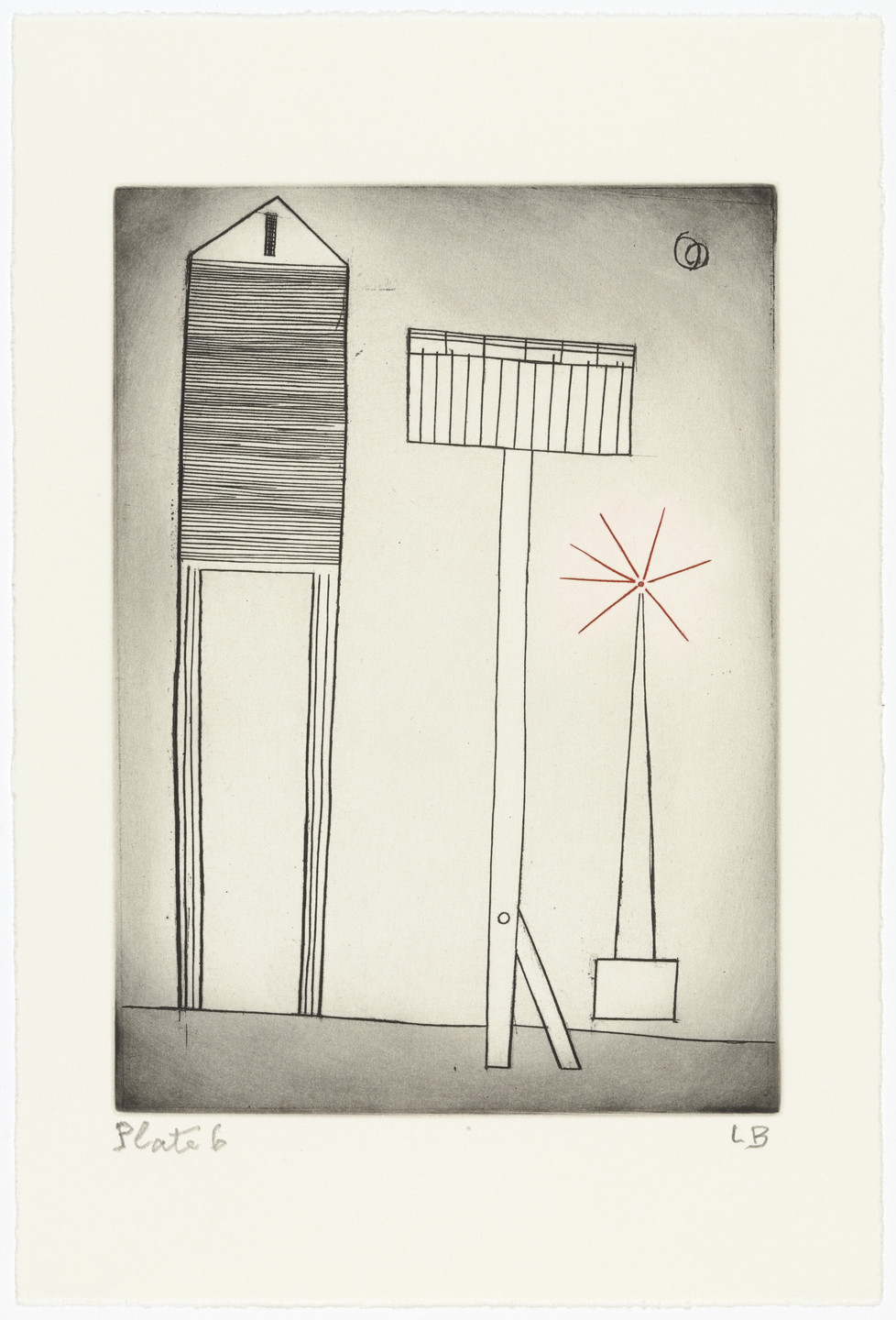 Louise Bourgeois. Plate 6 of 11, from the illustrated book, He Disappeared into Complete Silence, second edition. 2005