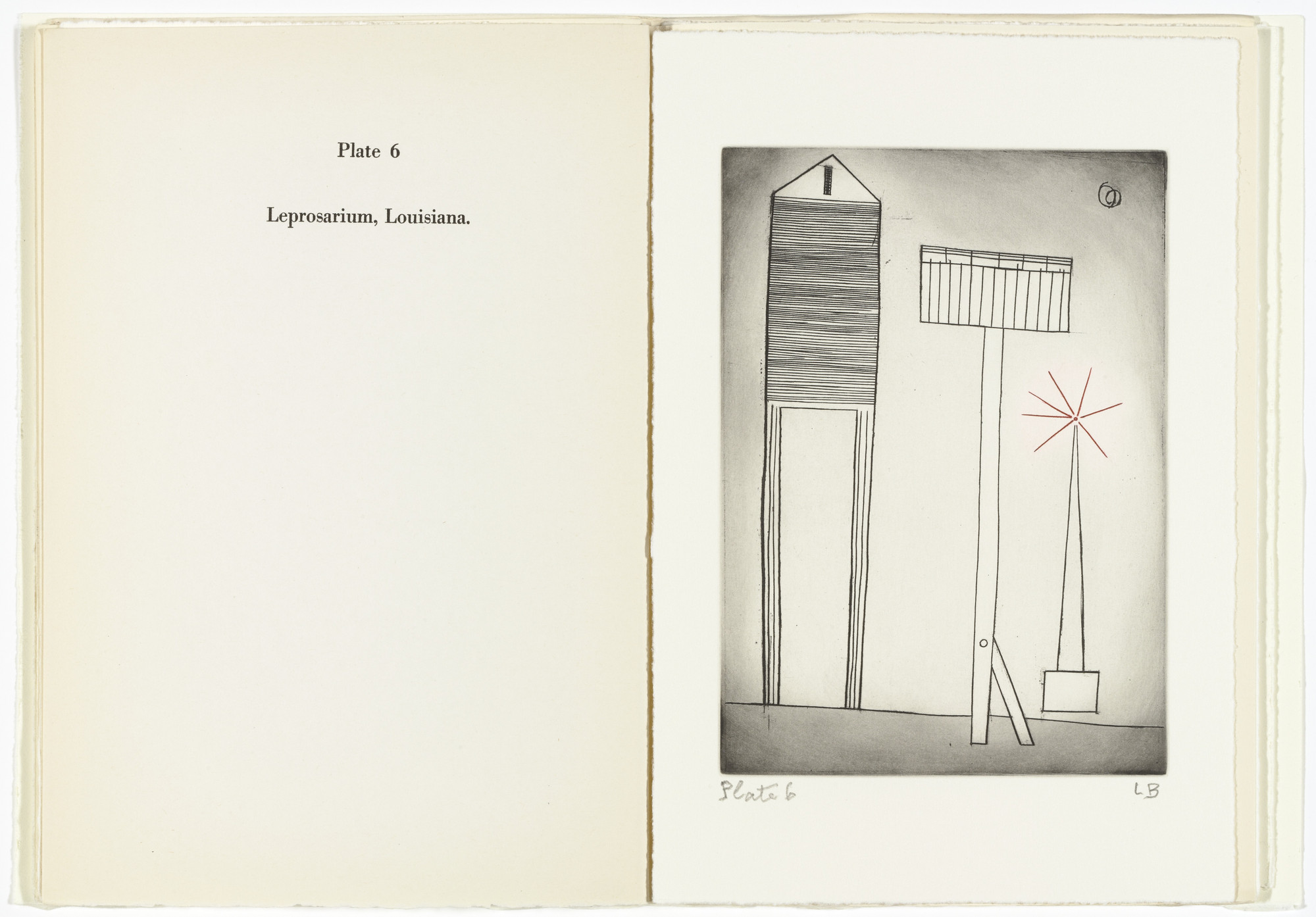 Louise Bourgeois. Plate 6 of 11, from the illustrated book, He Disappeared into Complete Silence, second edition. 2005