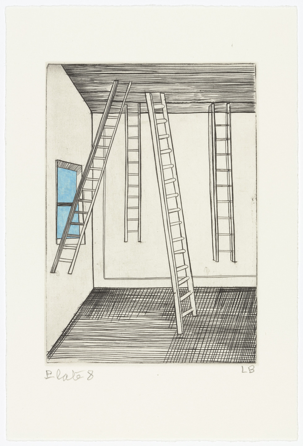 Louise Bourgeois. Plate 8 of 11, from the illustrated book, He Disappeared into Complete Silence, second edition. 2005