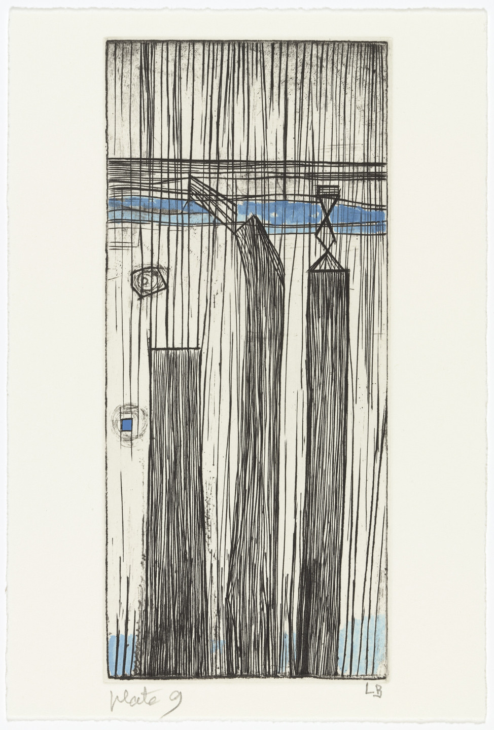 Louise Bourgeois. Plate 9 of 11, from the illustrated book, He Disappeared into Complete Silence, second edition. 2005