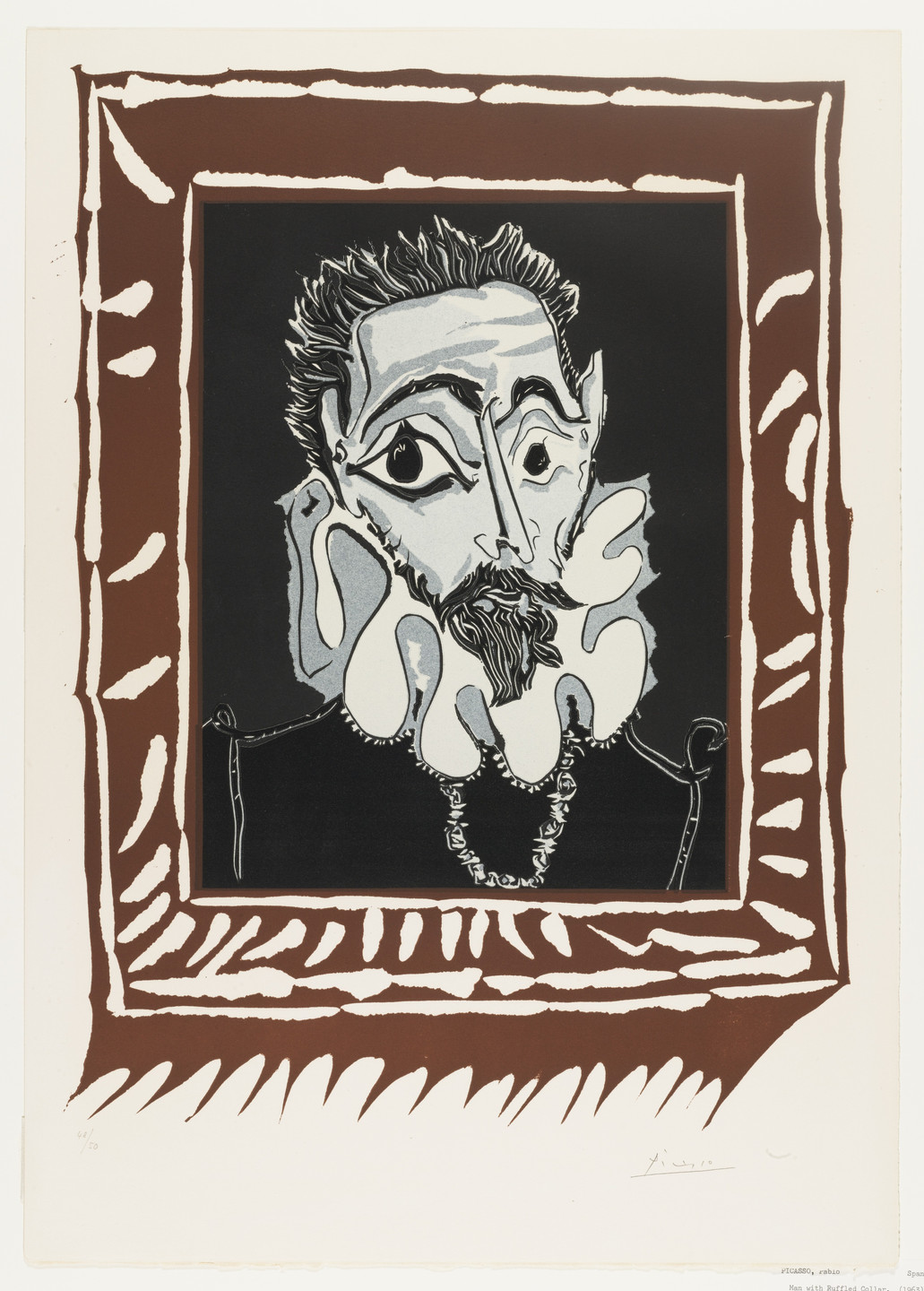 Pablo Picasso. Man with Ruffled Collar (L'Homme à la fraise). 1963