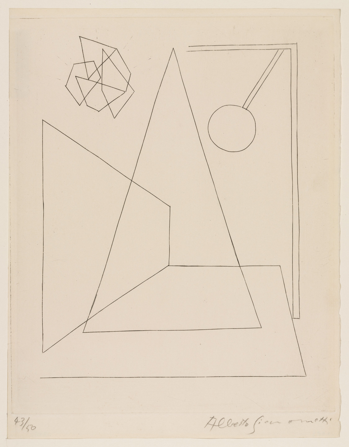 Alberto Giacometti. Plate (folio 17) from 23 Gravures. 1935