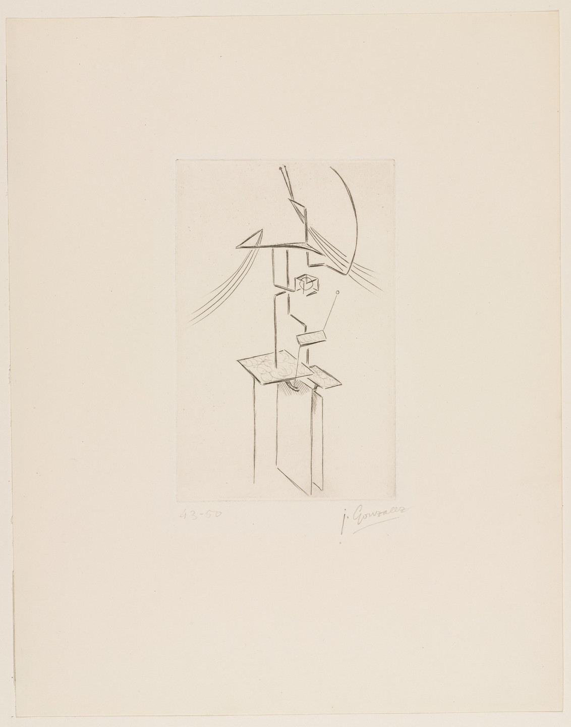 Julio González. Plate (folio 21) from 23 Gravures. 1935
