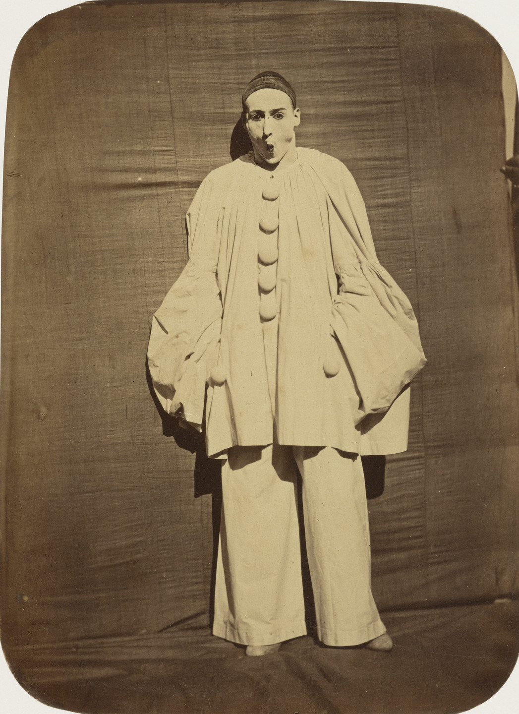 Nadar (Gaspard-Félix Tournachon), Adrien Tournachon. Pierrot Surprised. 1854-55