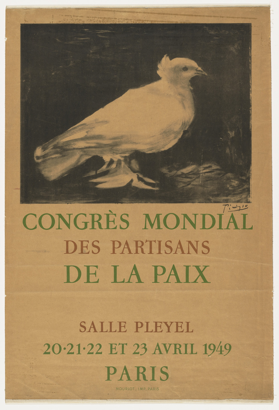 Pablo Picasso. Congres Mondial des Partisans de la Paix. 1949