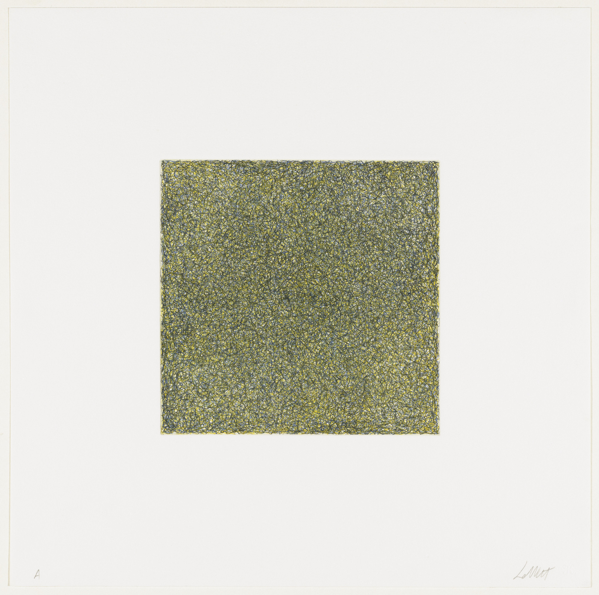 Sol LeWitt. Untitled from Scribbles printed in four directions using four colors