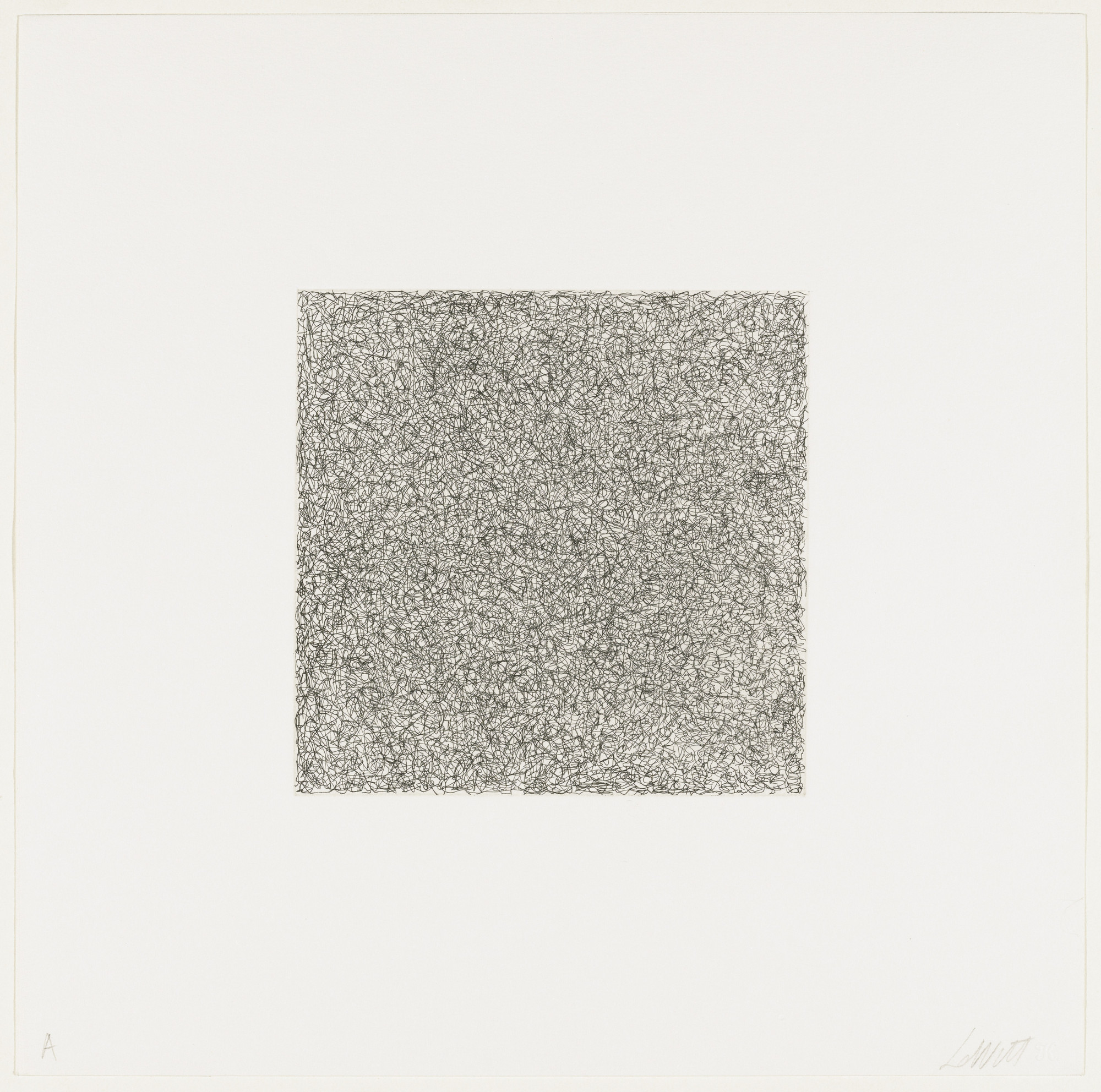 Sol LeWitt. Untitled from Scribbles printed in four directions using four colors