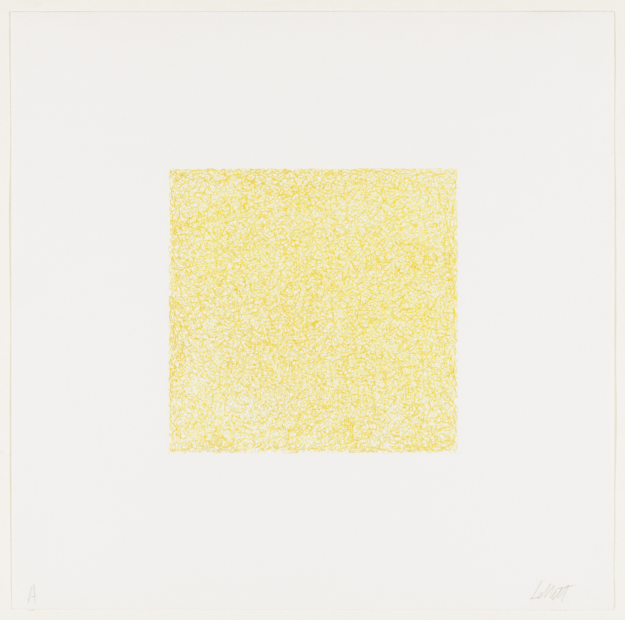 Sol LeWitt. Untitled from Scribbles printed in four directions using four colors