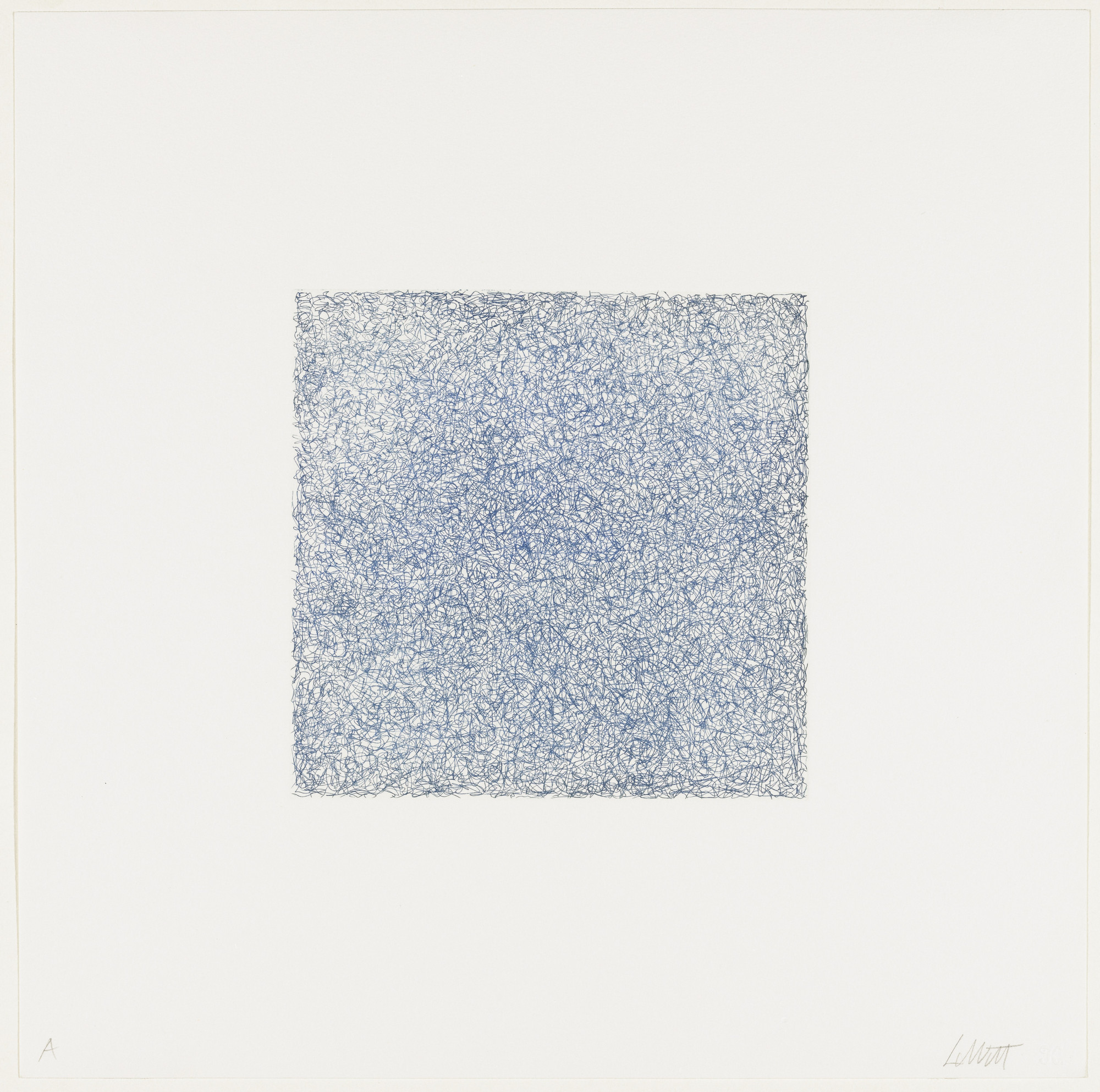 Sol LeWitt. Untitled from Scribbles printed in four directions using four colors