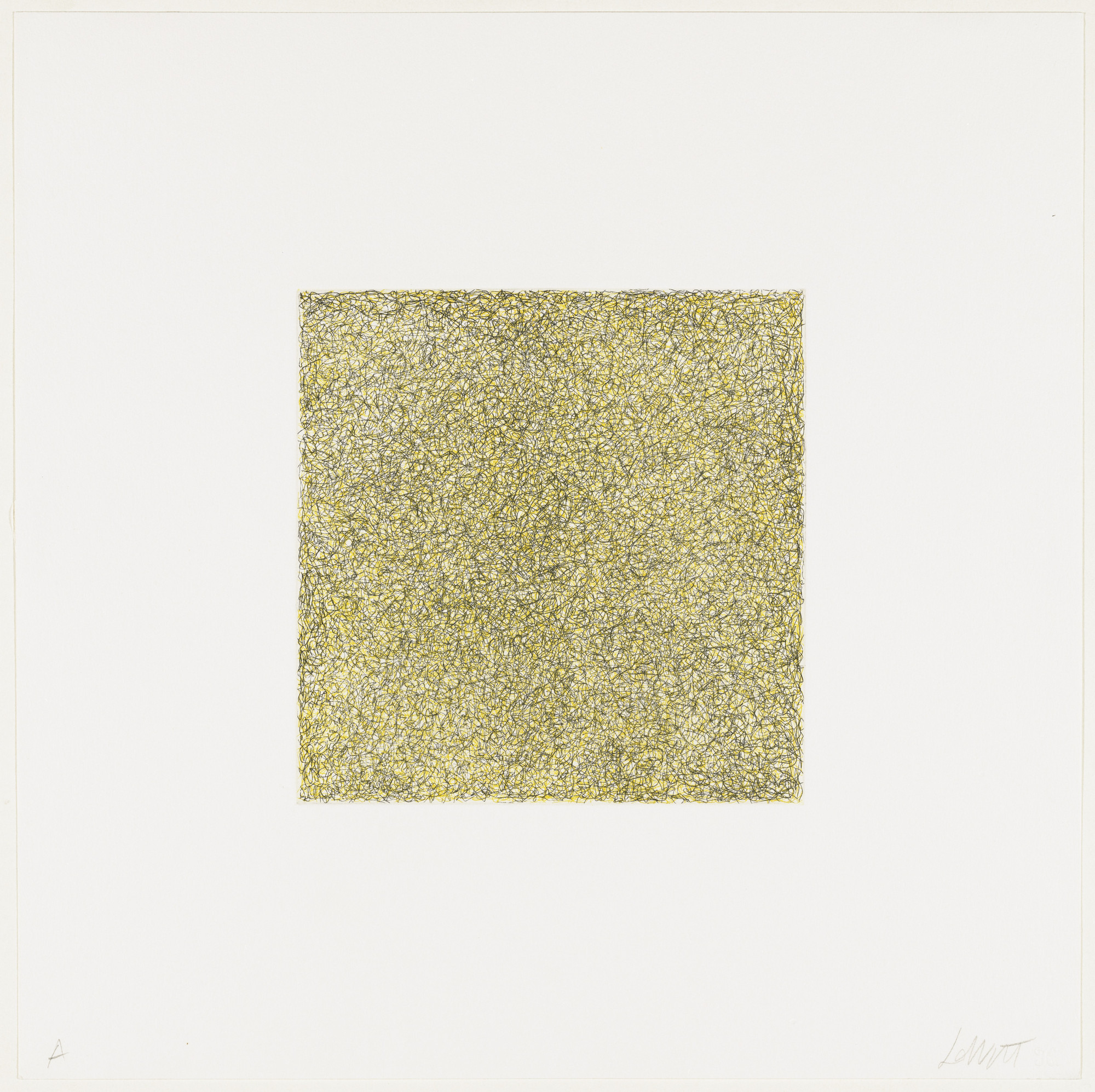 Sol LeWitt. Untitled from Scribbles printed in four directions using four colors