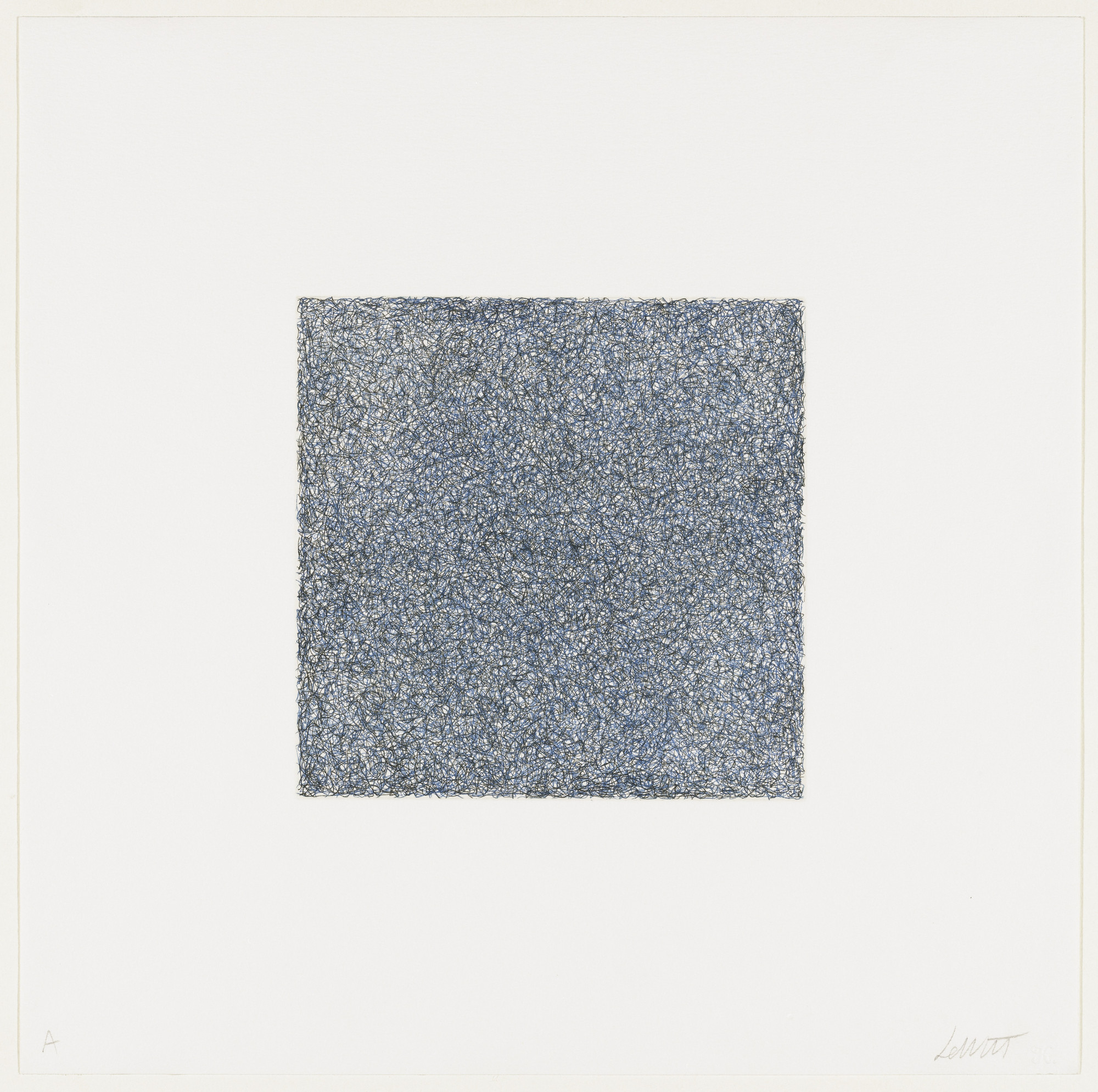 Sol LeWitt. Untitled from Scribbles printed in four directions using four colors