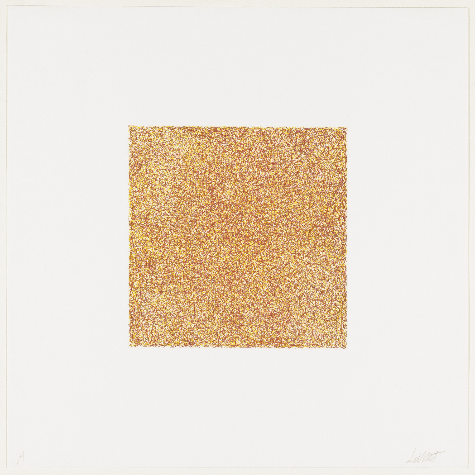 Sol LeWitt. Untitled from Scribbles printed in four directions using four colors