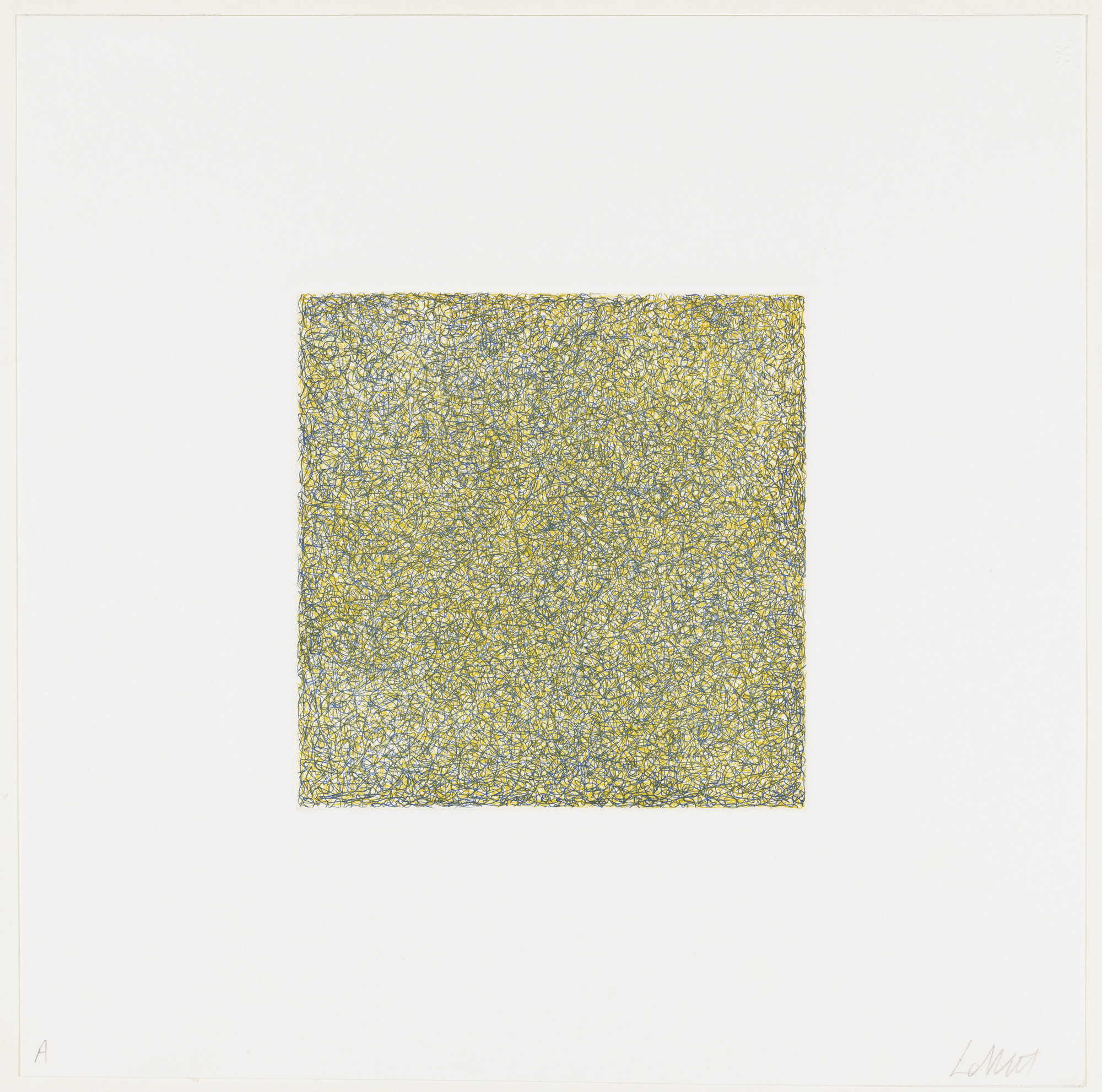 Sol LeWitt. Untitled from Scribbles printed in four directions using four colors