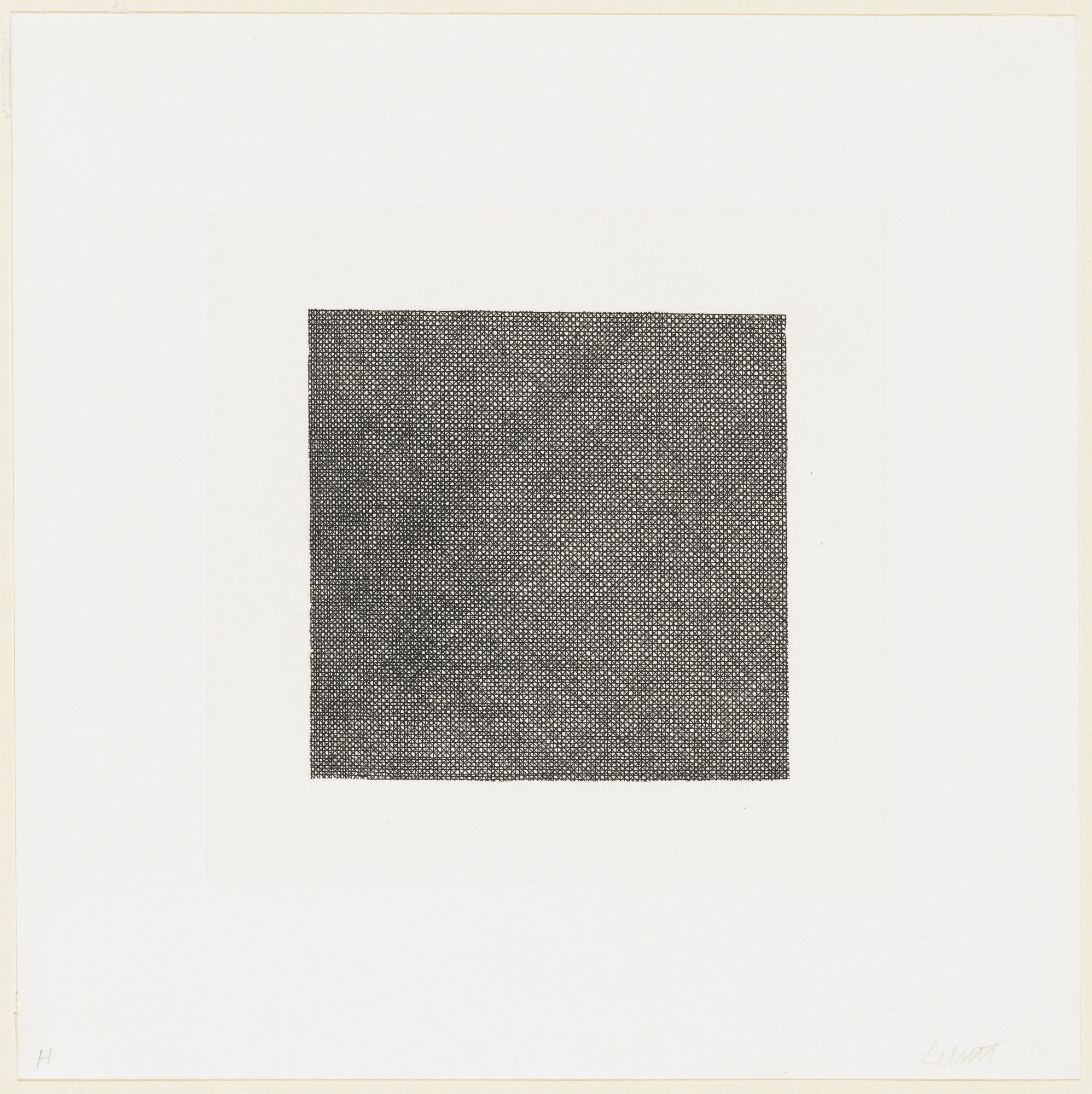 Sol LeWitt. Lines in Four Directions, Superimposed