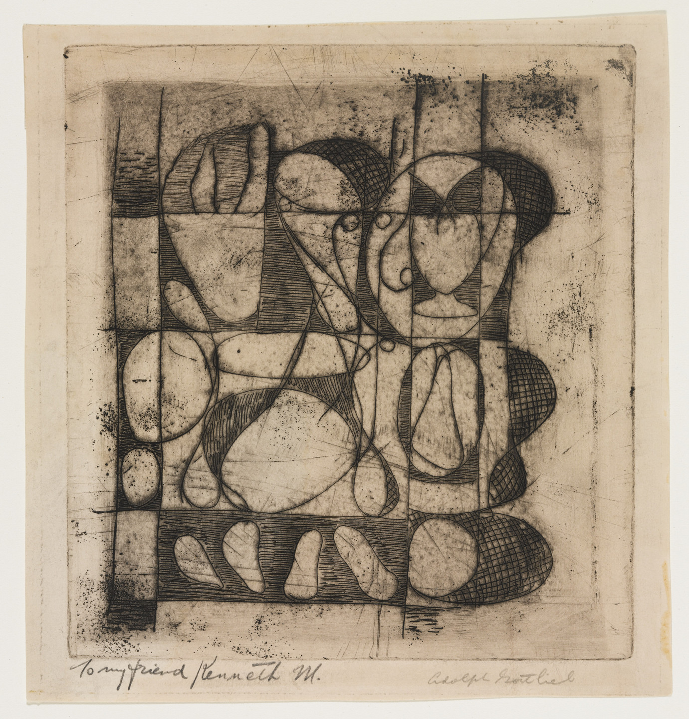Adolph Gottlieb. Untitled (Etching # B). c. 1942