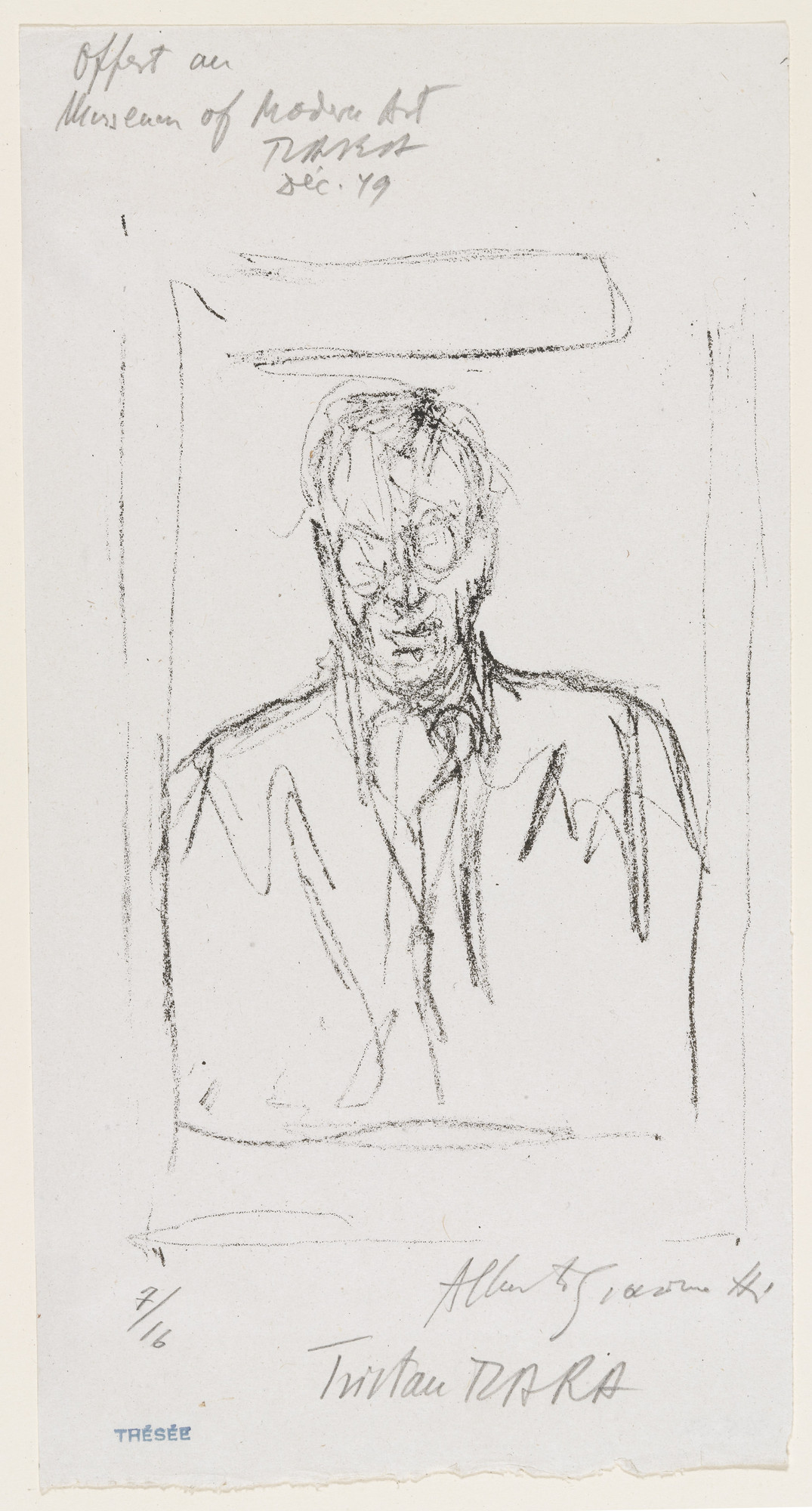 Alberto Giacometti. Tristan Tzara