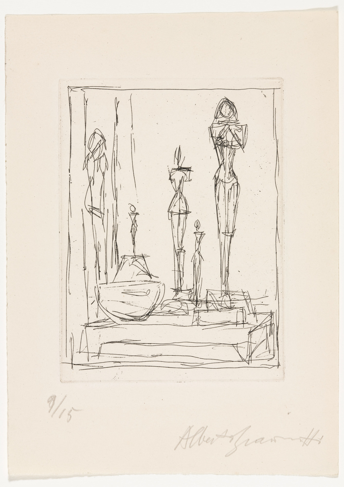 Alberto Giacometti. Characters in the Studio I ( Personnages dans l'atelier I )
