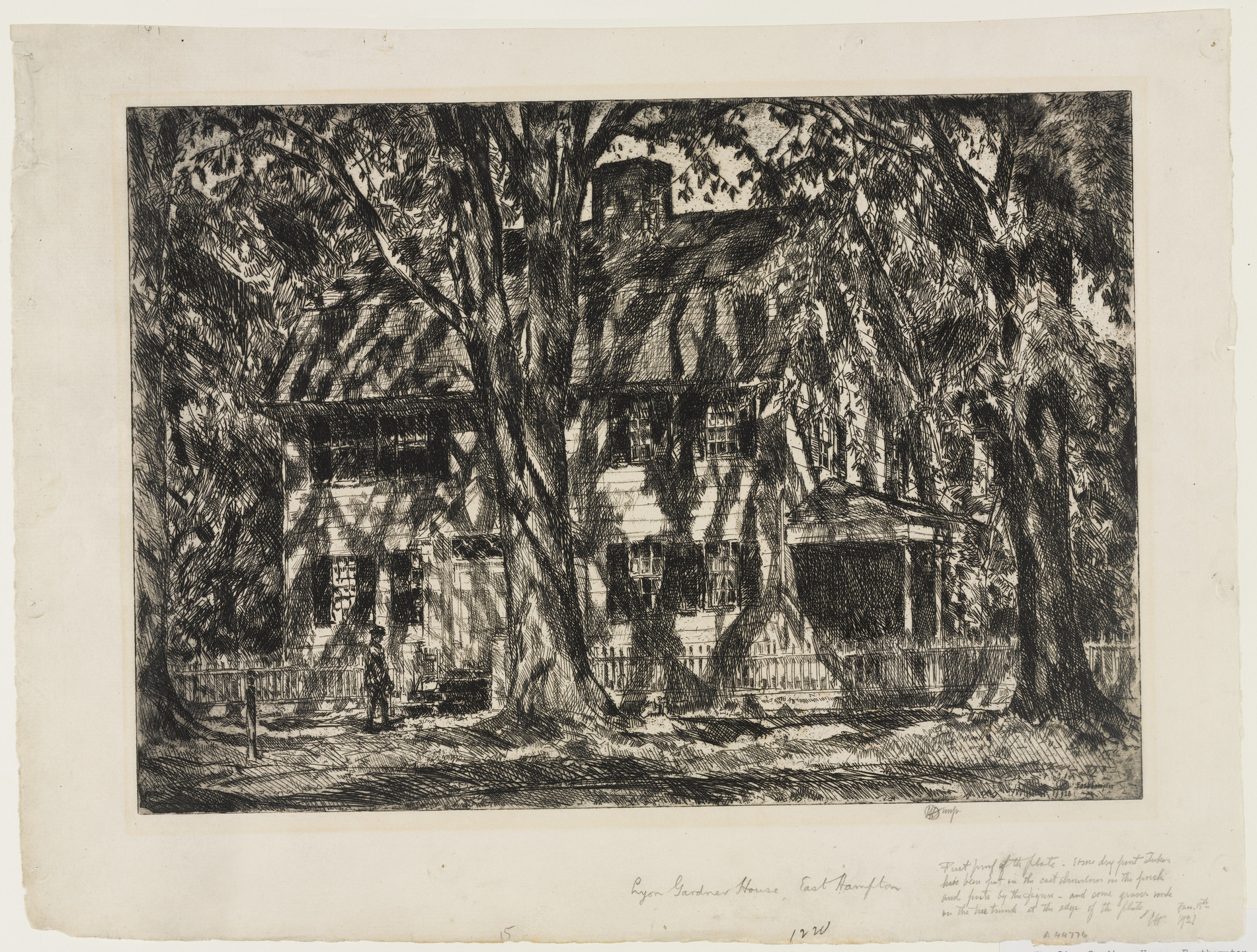 Childe Hassam. The Lion Gardiner House, Easthampton. 1920