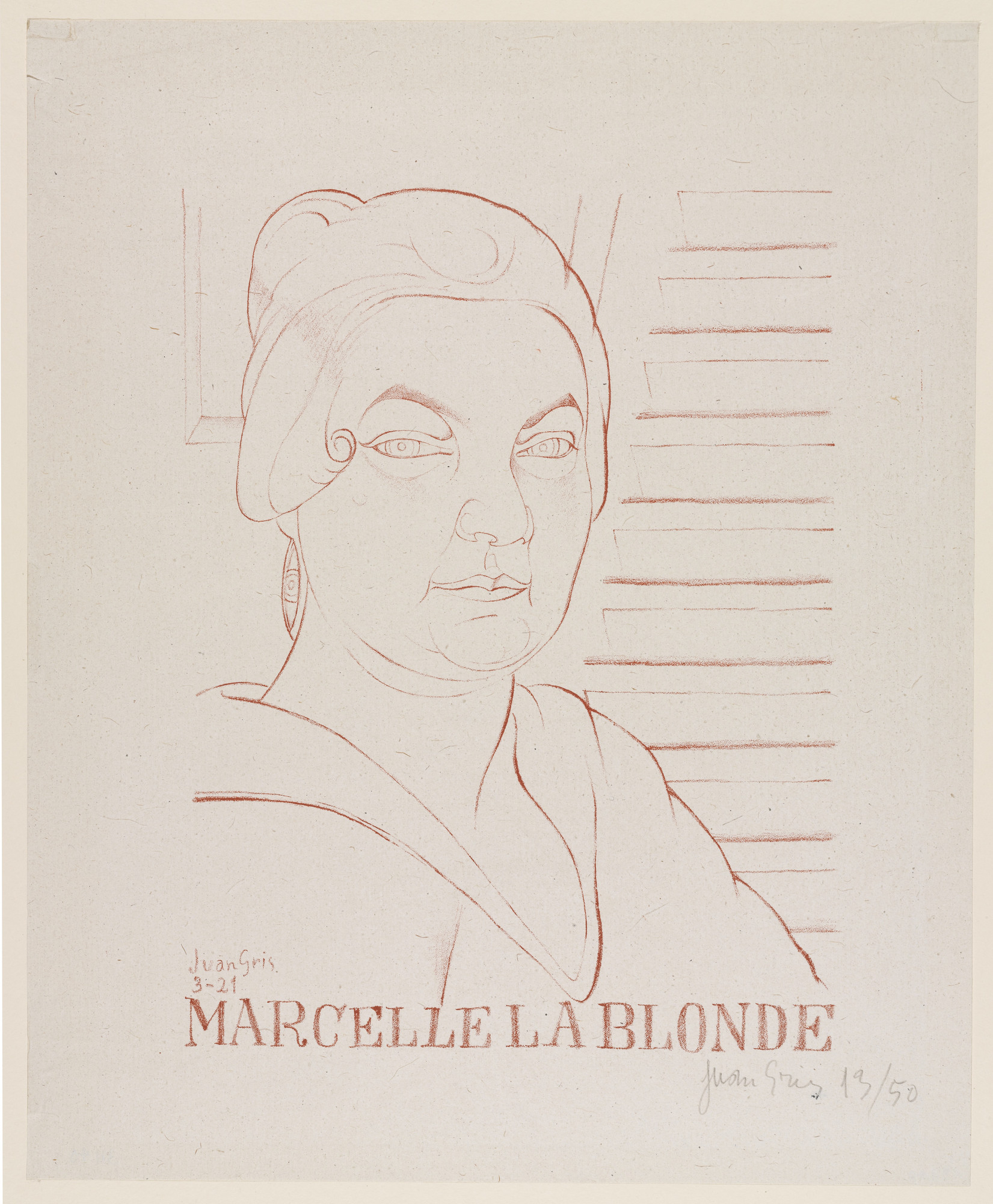 Juan Gris. Marcelle the Blonde (Marcelle la Blonde)