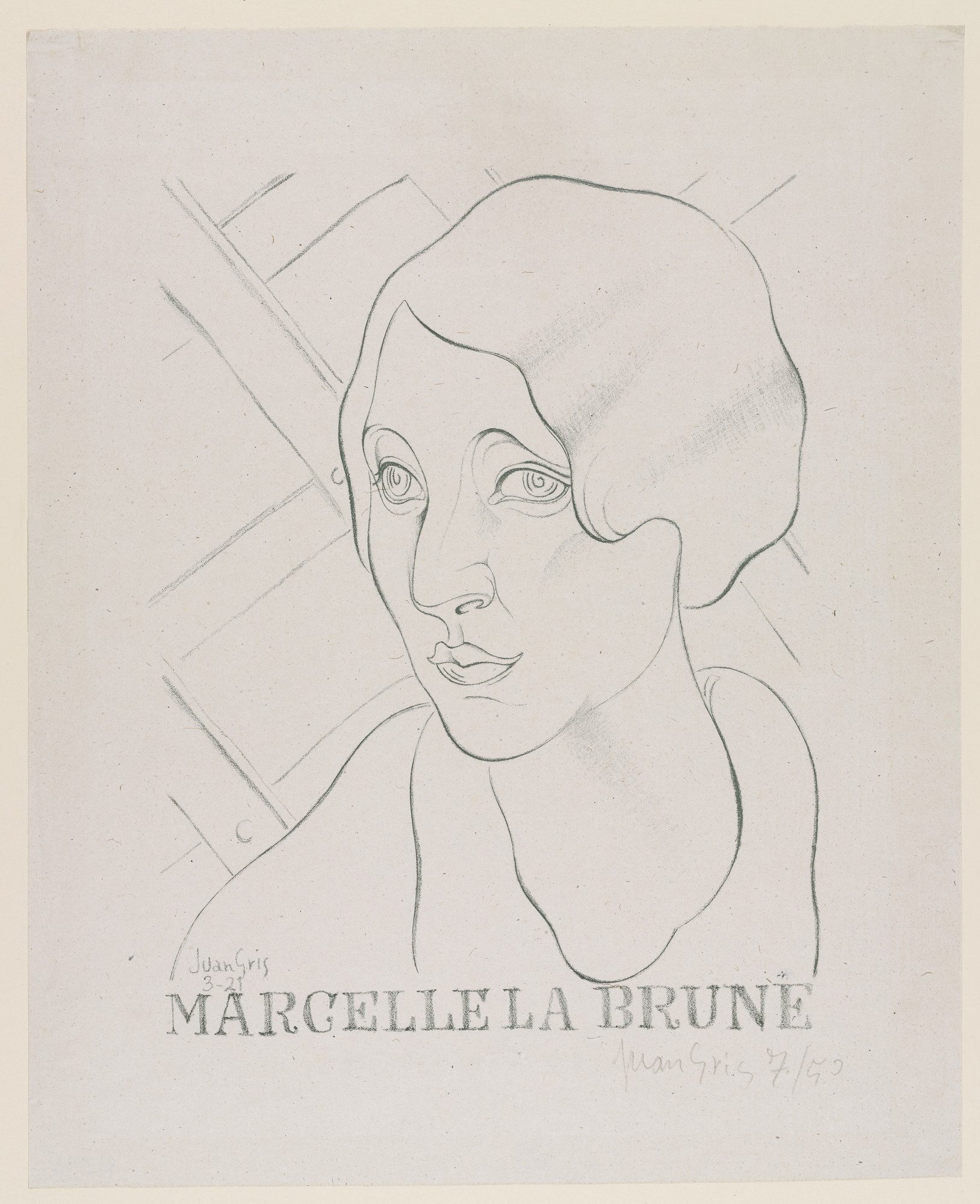 Juan Gris. Marcelle, The Brunette