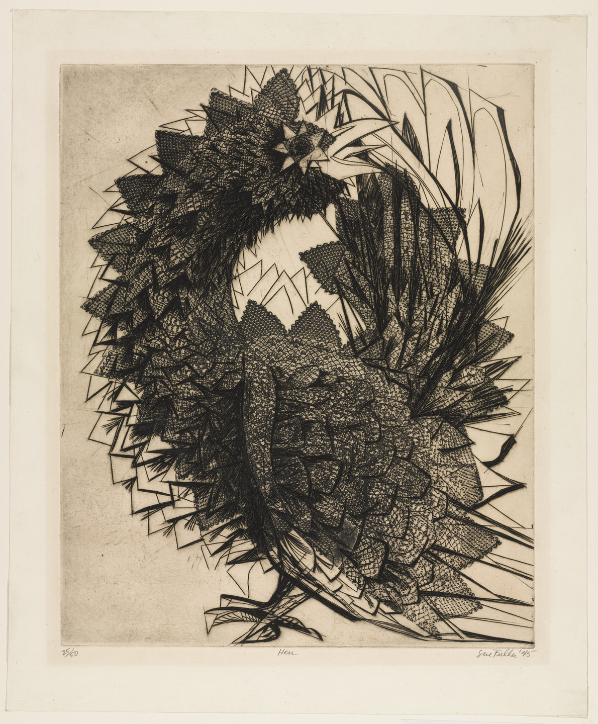 Sue Fuller. Hen. 1945