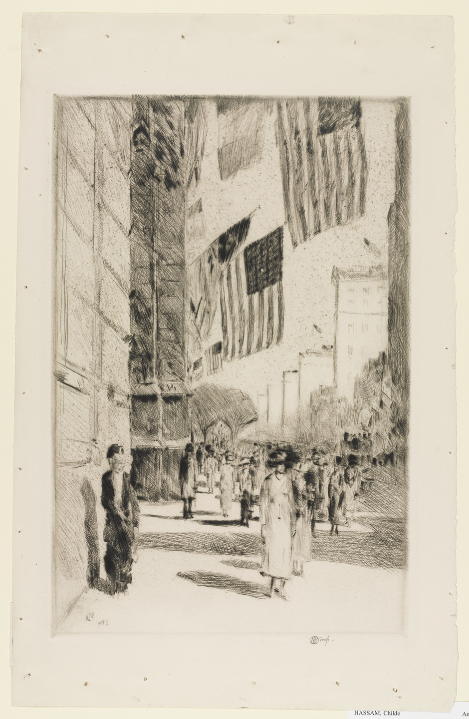 Childe Hassam. The Avenue of the Allies. 1918