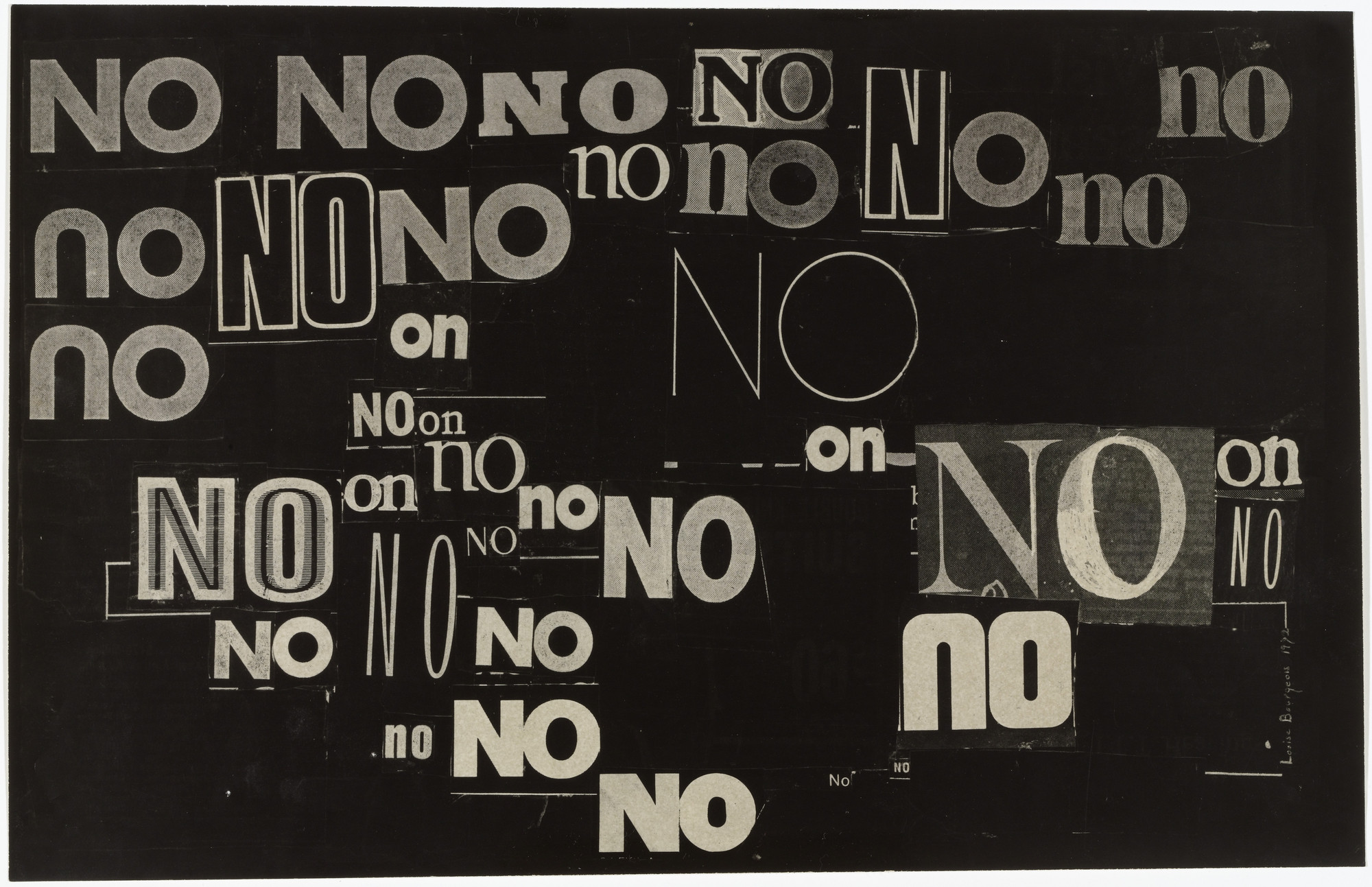 meto 　Louise Bourgeois Louise Bourgeois. No (2), version 2 of 6, variant. 1973 | MoMA
